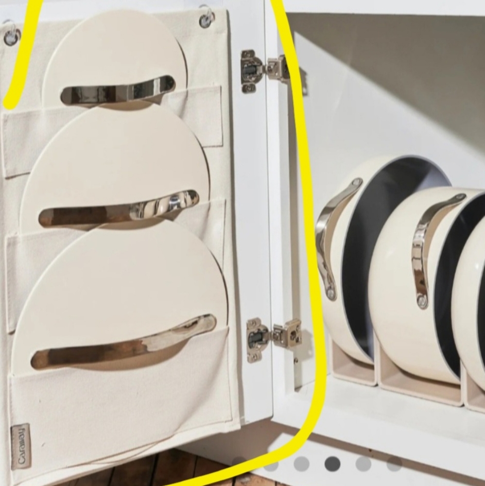 Caraway canvas lid holders organize